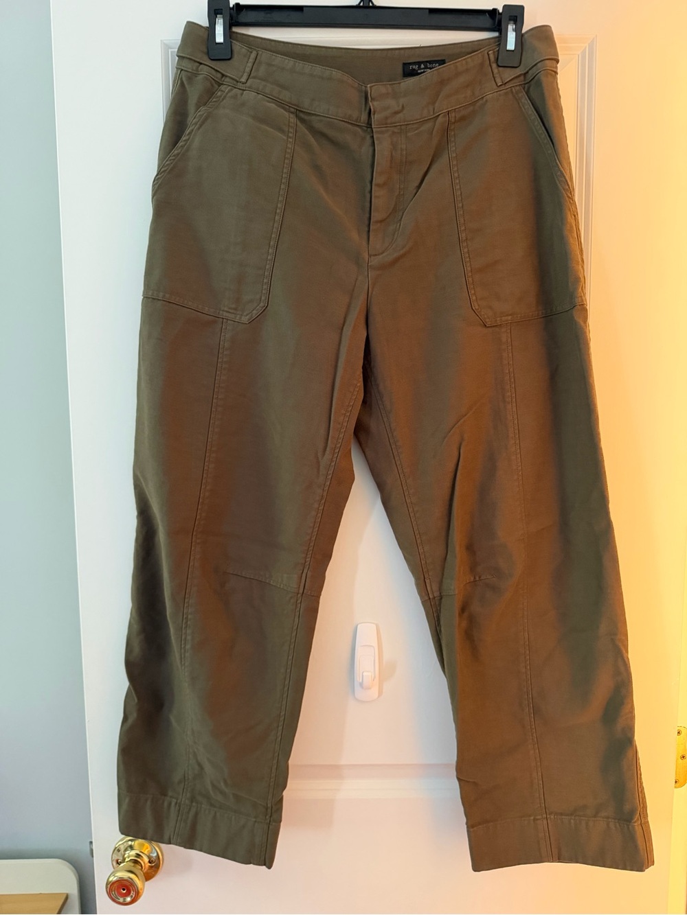 rag & bone Eddie Workwear Pant Army Green Utility Pants Size 10